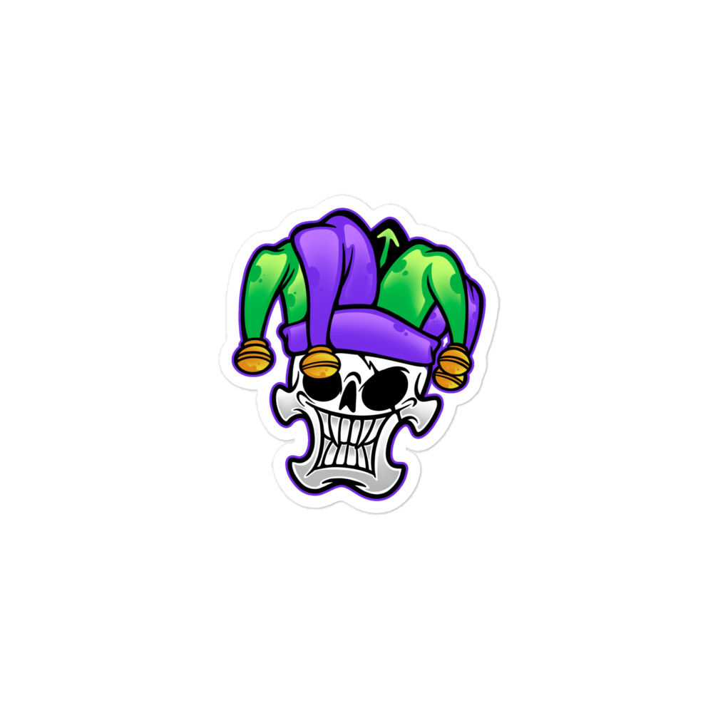 Tricksters Tapestry Jester Logo Sticker 3x3"