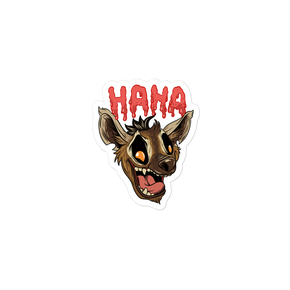 HaHa Hyena Sticker 3x3"