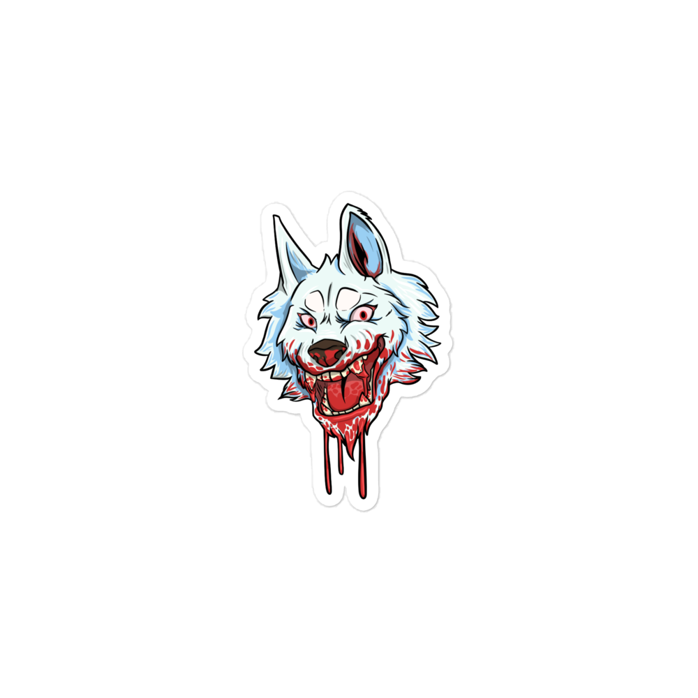 Blood Wolf Sticker 3x3"