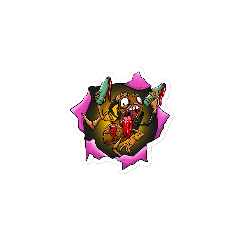 Blood Roach Sticker 3x3"