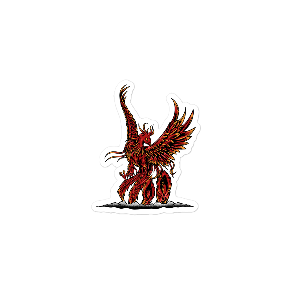 Rising Phoenix Sticker 3x3"