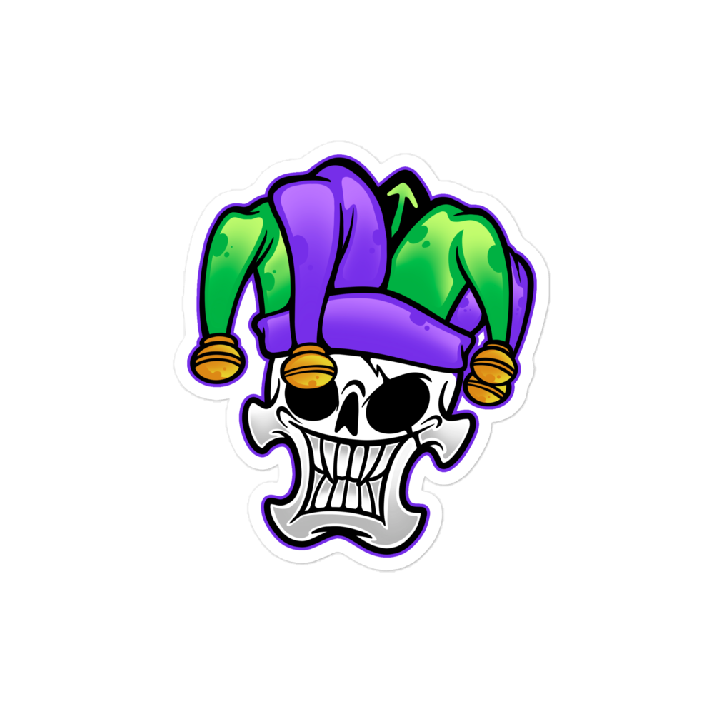 Tricksters Tapestry Jester Logo Sticker 4x4"
