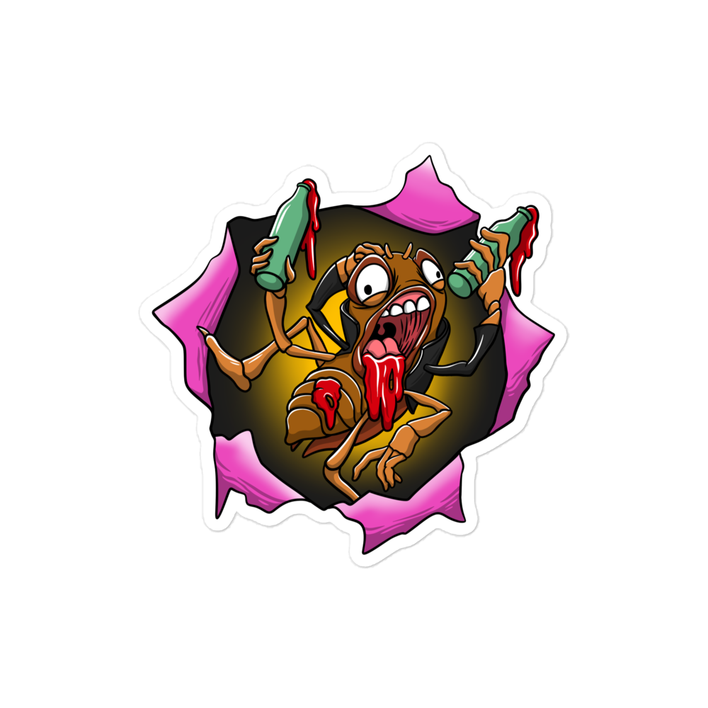 Blood Roach Sticker 4x4"
