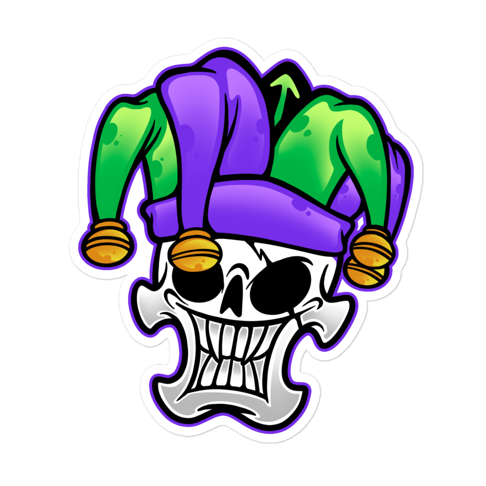 Tricksters Tapestry Jester Logo Sticker 5.5x5.5"