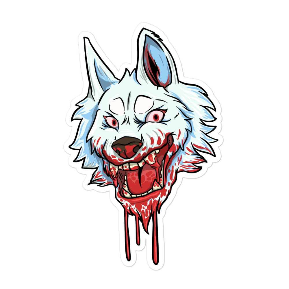 Blood Wolf Sticker 5.5x5.5"