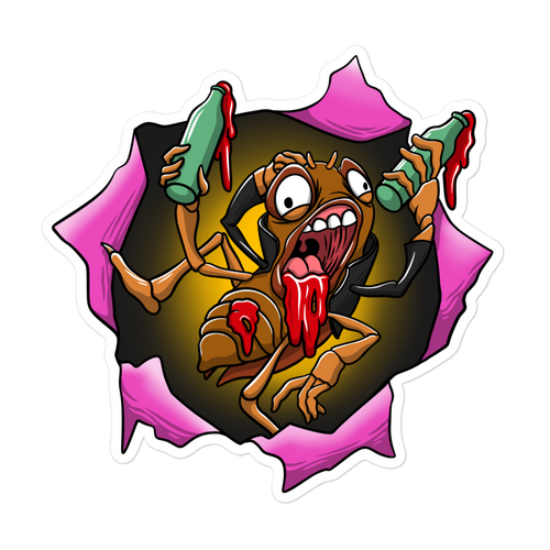 Blood Roach Sticker 5.5x5.5"