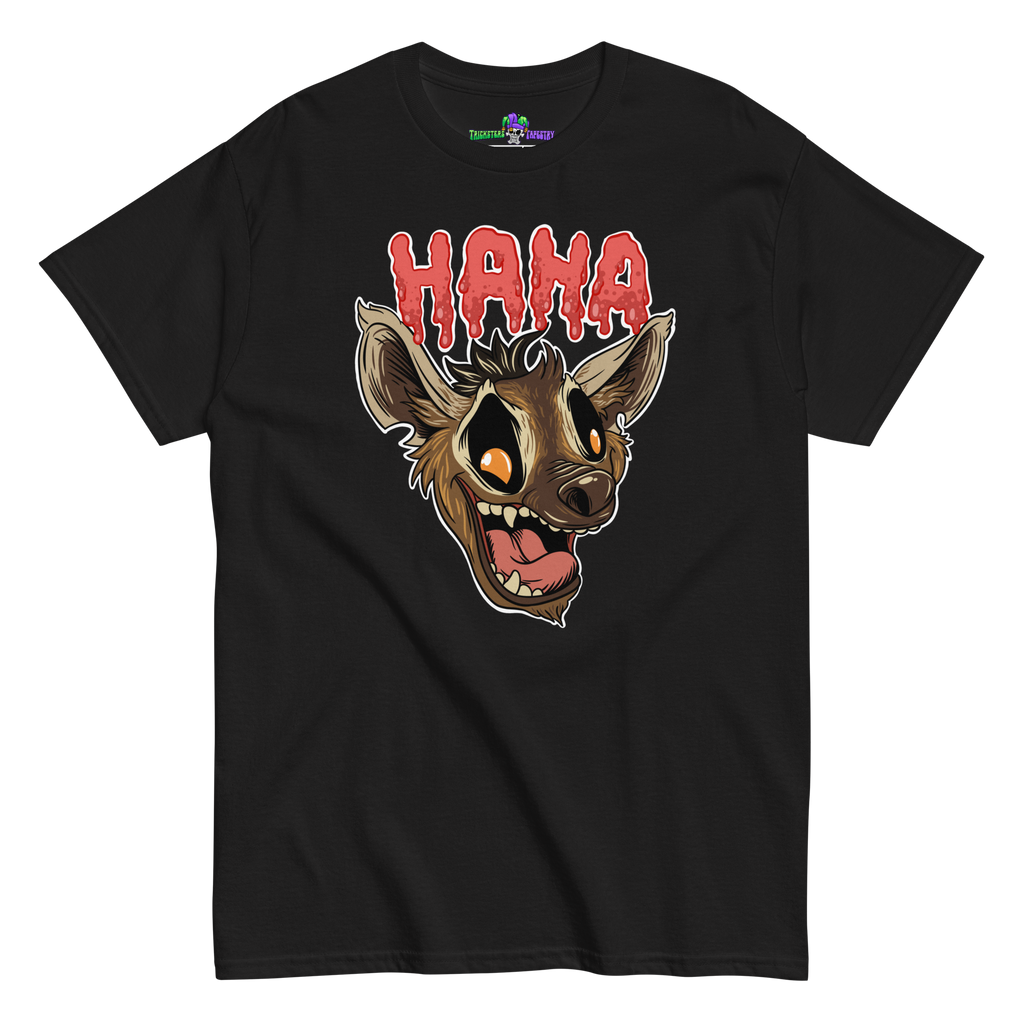 HaHa Hyena Tee Black Front
