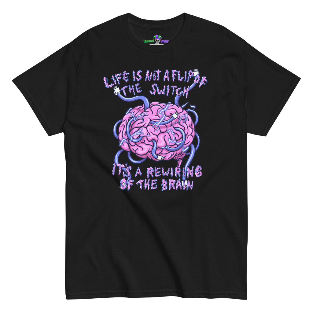 Rewired Brain Tee Black Front