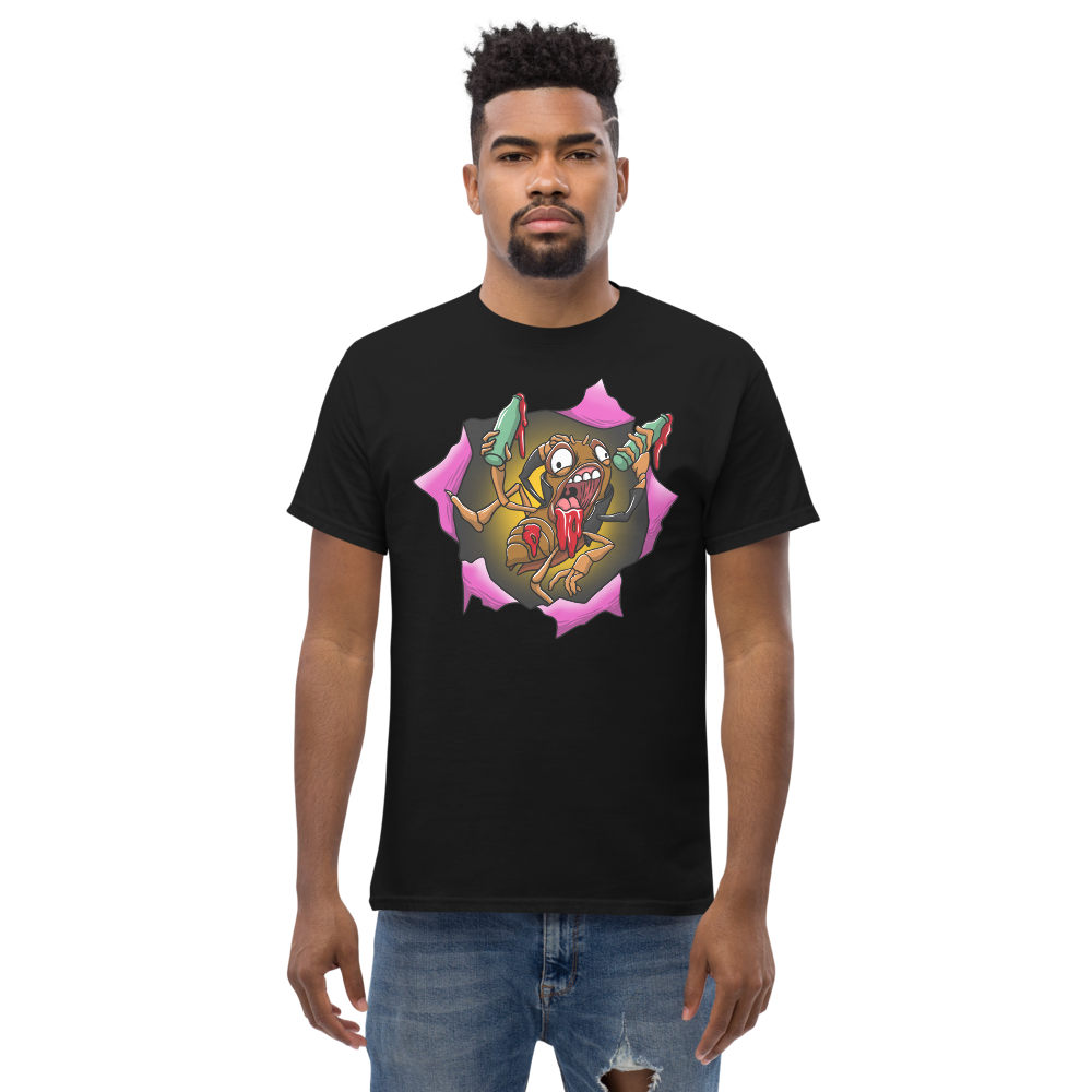 Blood Roach Tee Black Front Model 1