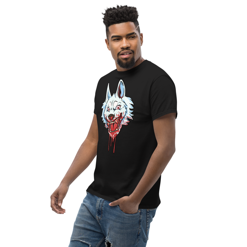 Blood Wolf Tee Black left side model 1