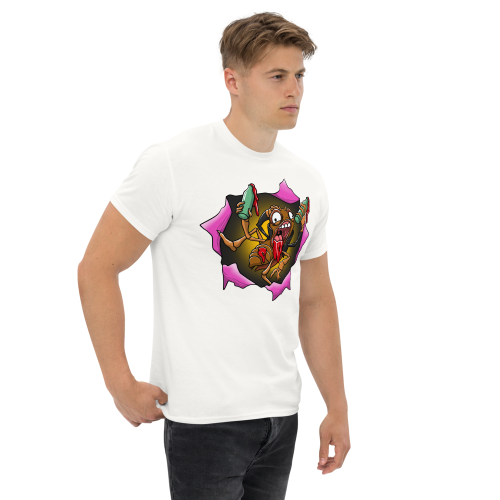 Blood Roach Tee White Right Side Model 2