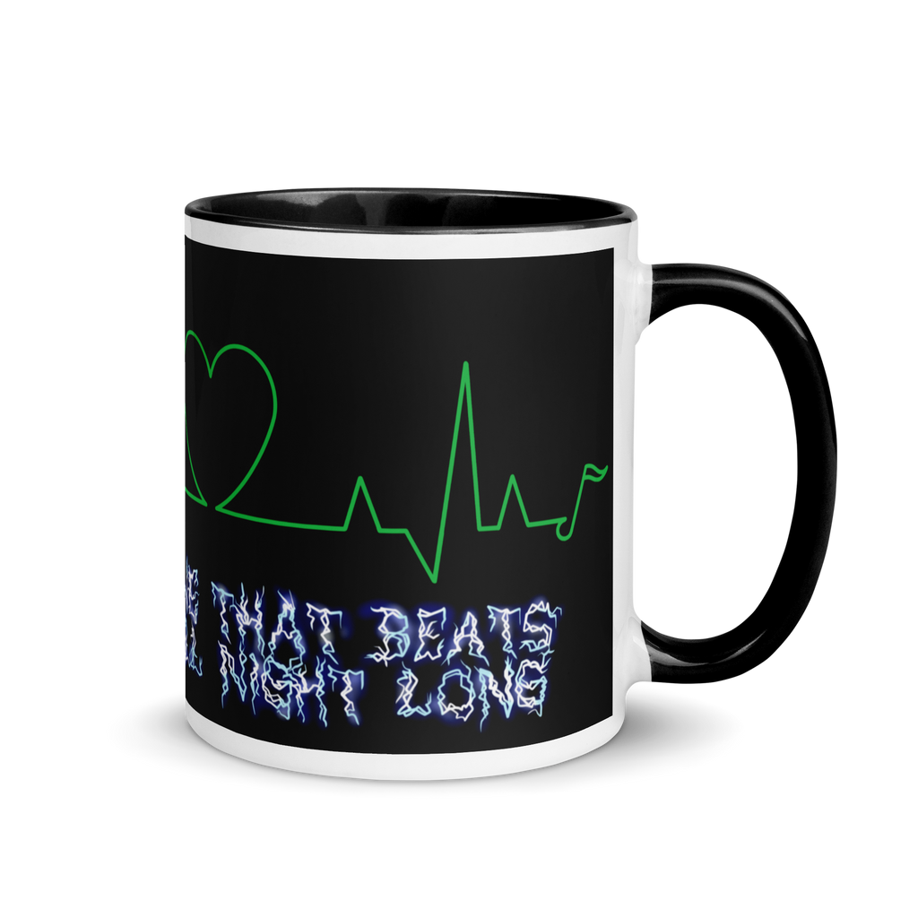 Heart monitor ceramic mug 11 oz left side