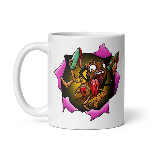Blood Roach Ceramic Mug 11 oz right side