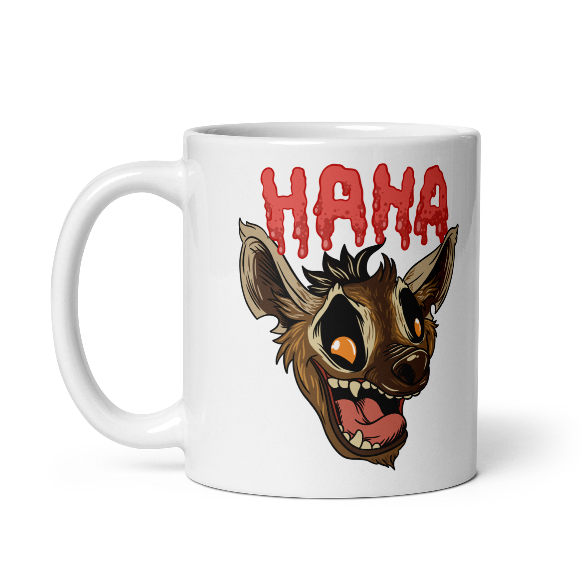 HaHa Hyena Ceramic Mug 11 oz right side