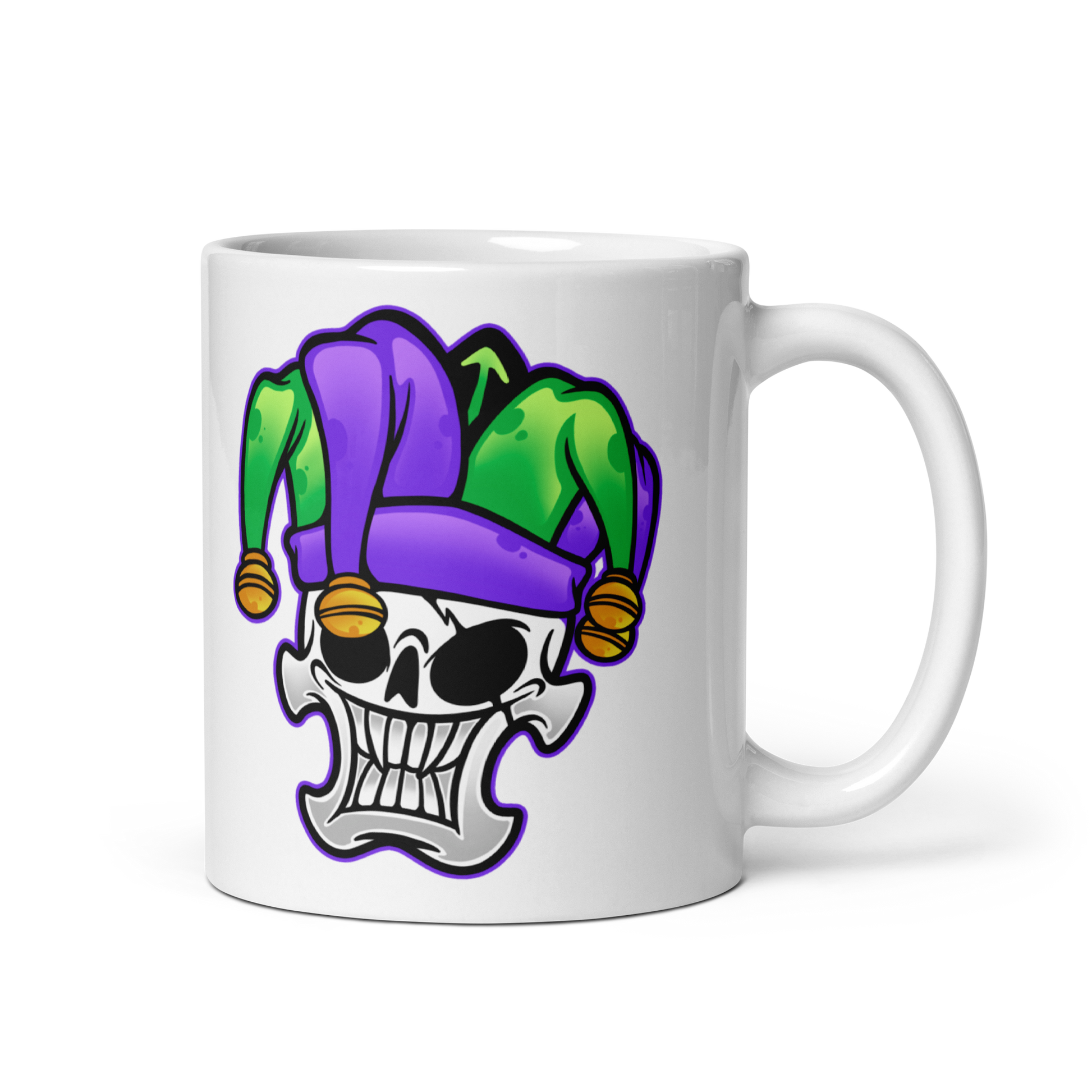 Jester Ceramic Mug 11 oz left side