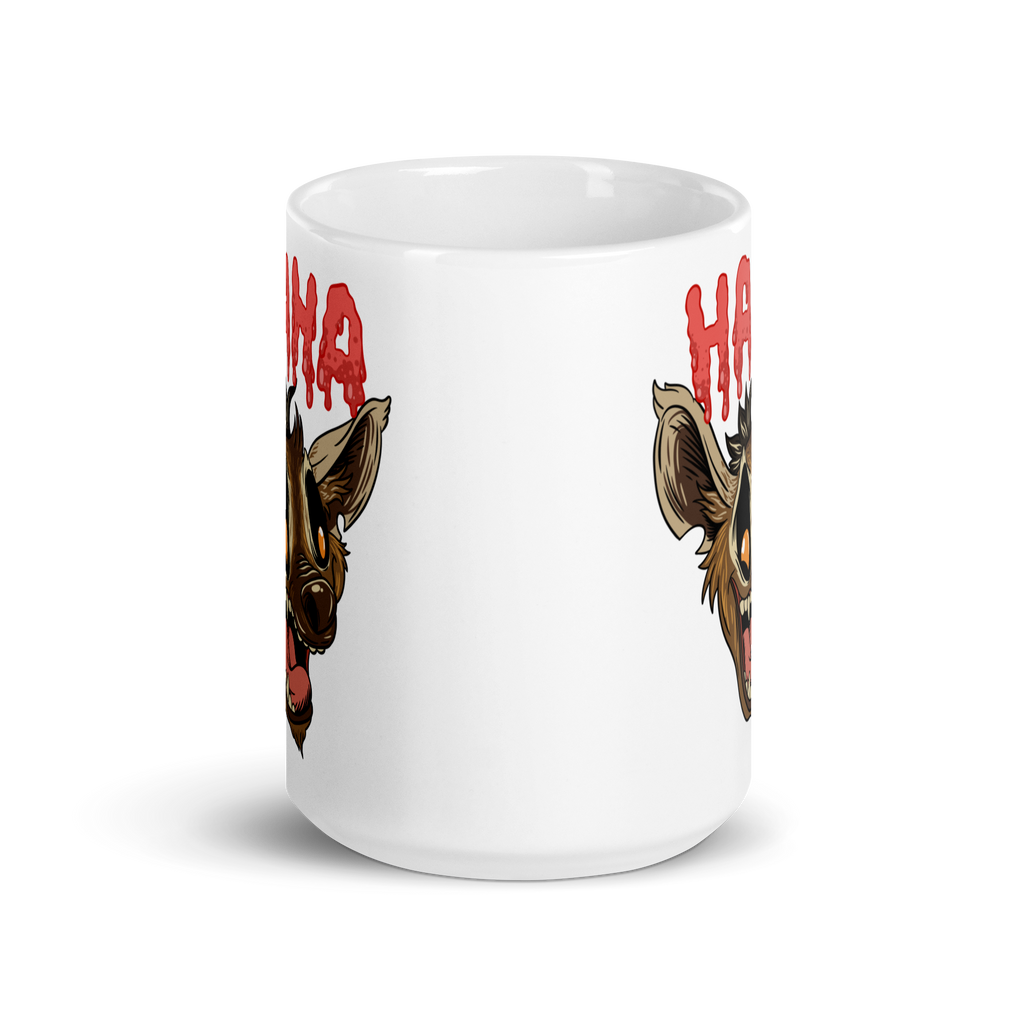 HaHa Hyena Ceramic Mug 15 oz front