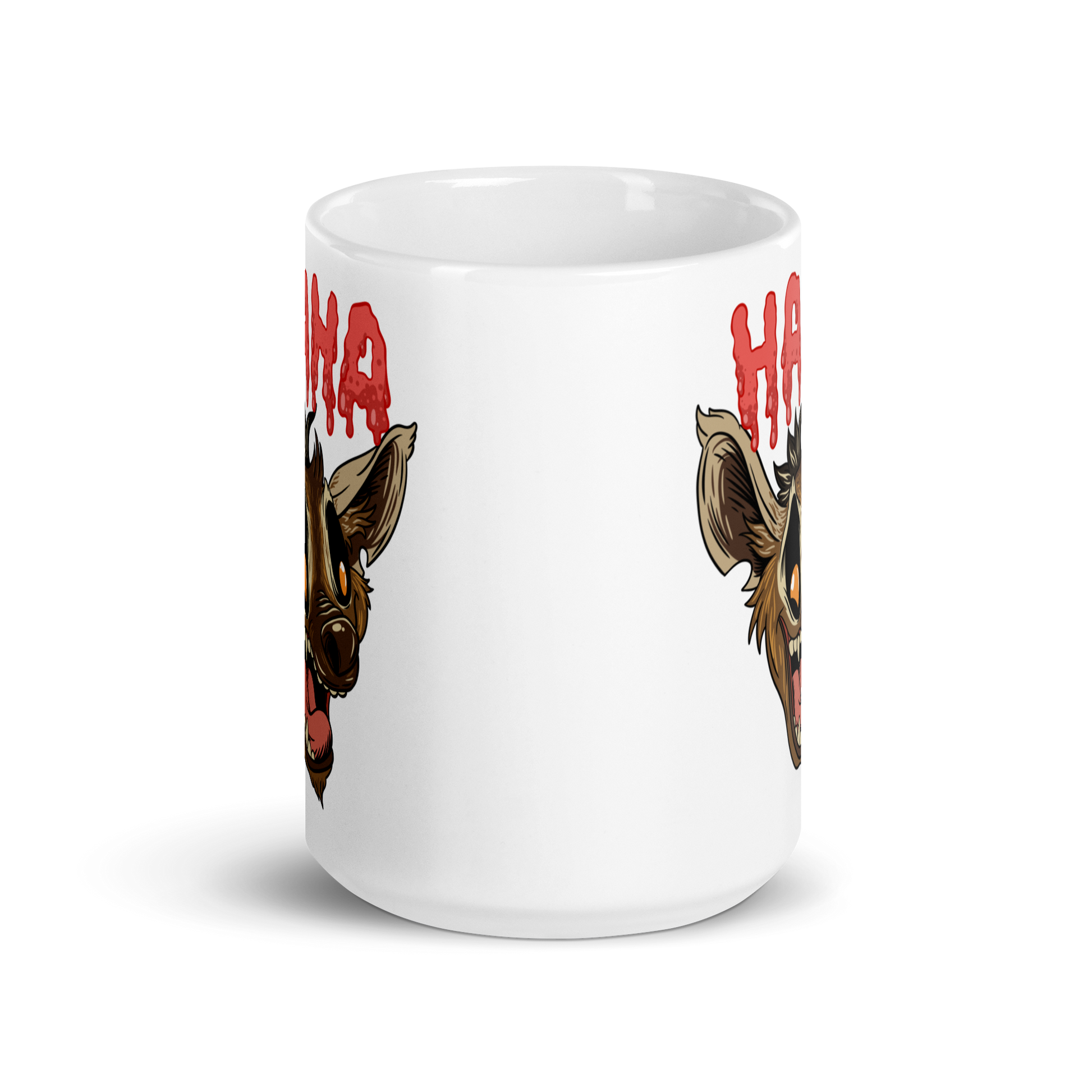 HaHa Hyena Ceramic Mug 15 oz front