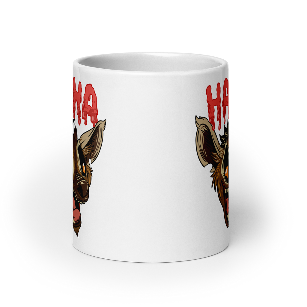 HaHa Hyena Ceramic Mug 20 oz front