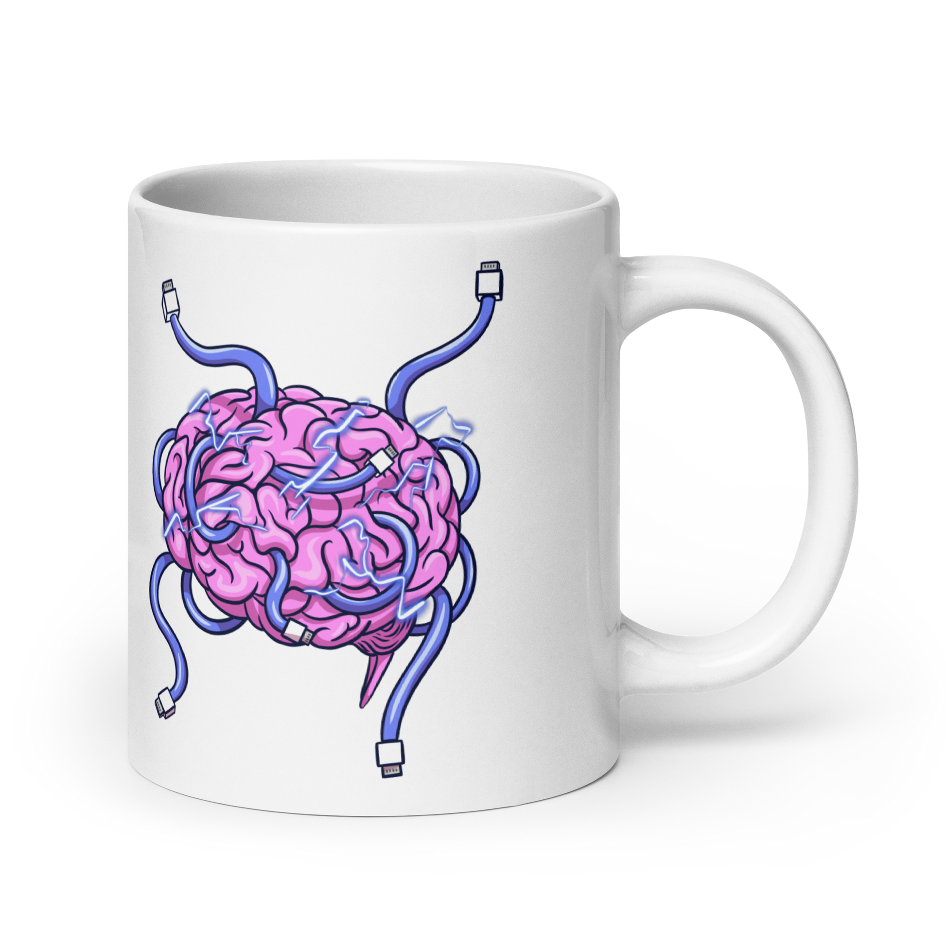 Wired Brain Ceramic Mug 20 oz left side